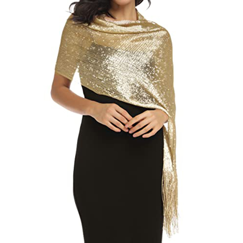 Women Shiny Gold Silver Sunscr - Tassel Fringe Trim review and price