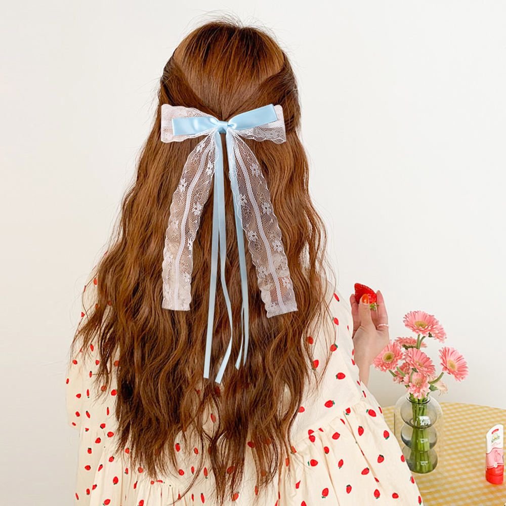 Korean Style Pink Blue Lace Bo - Tassel Fringe Trim review and price