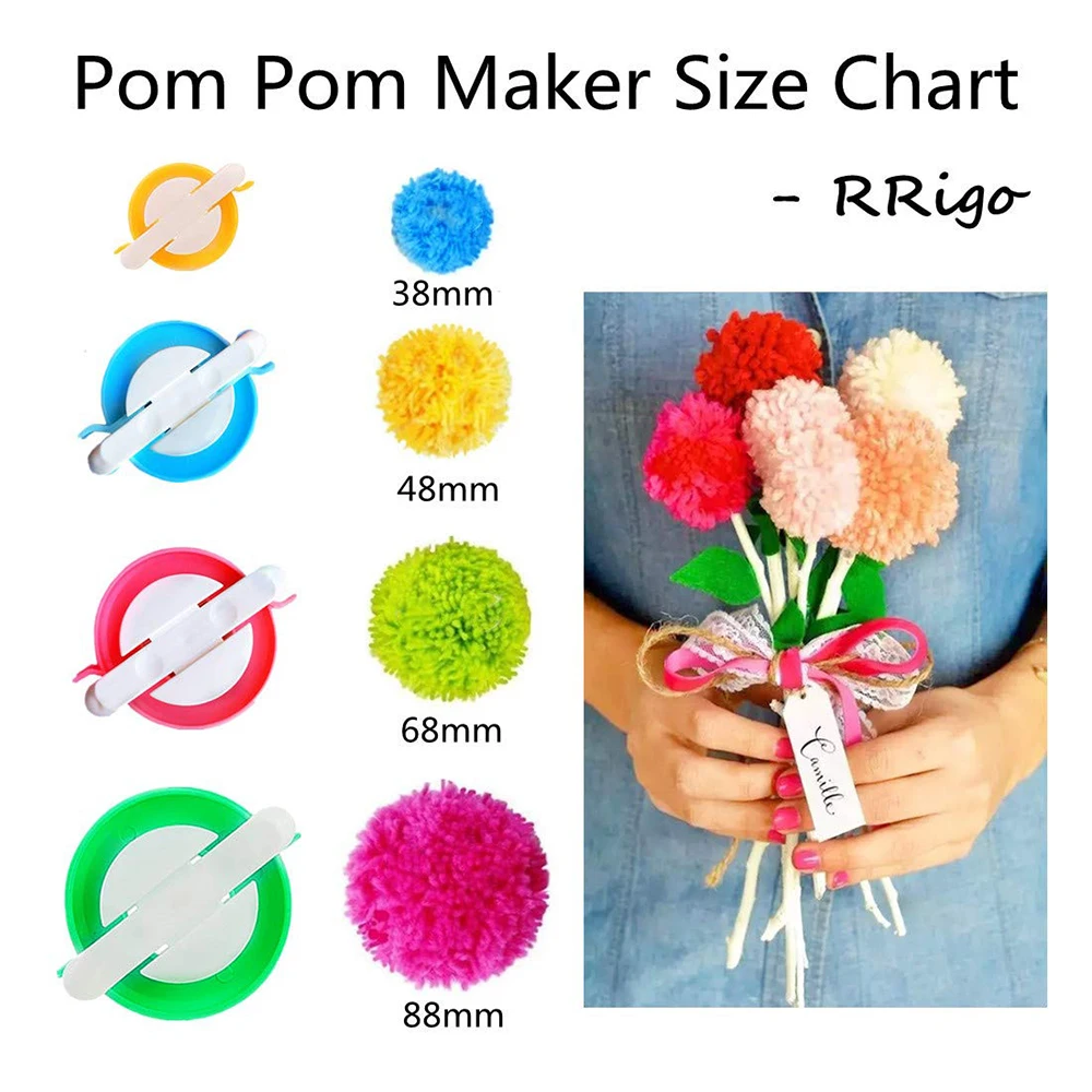 4-Size Pom Pom Maker Kit with  - Pom Pom Maker Tool review and price