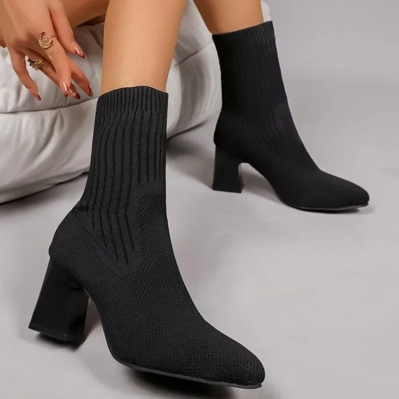 Fashion Ladies Knitted Sock An - Embellish Knit review and price